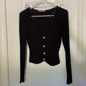 Black long sleeve blouse
